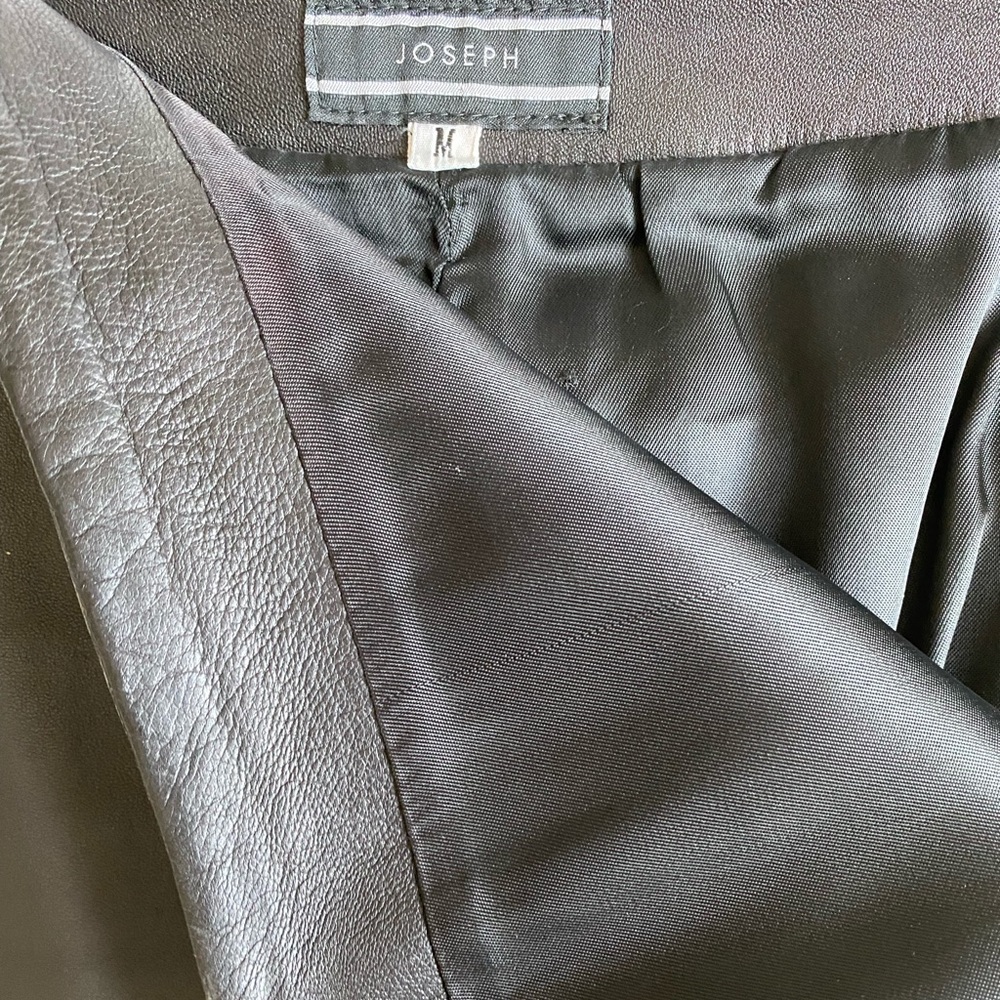 Joseph Leather Midi Skirt